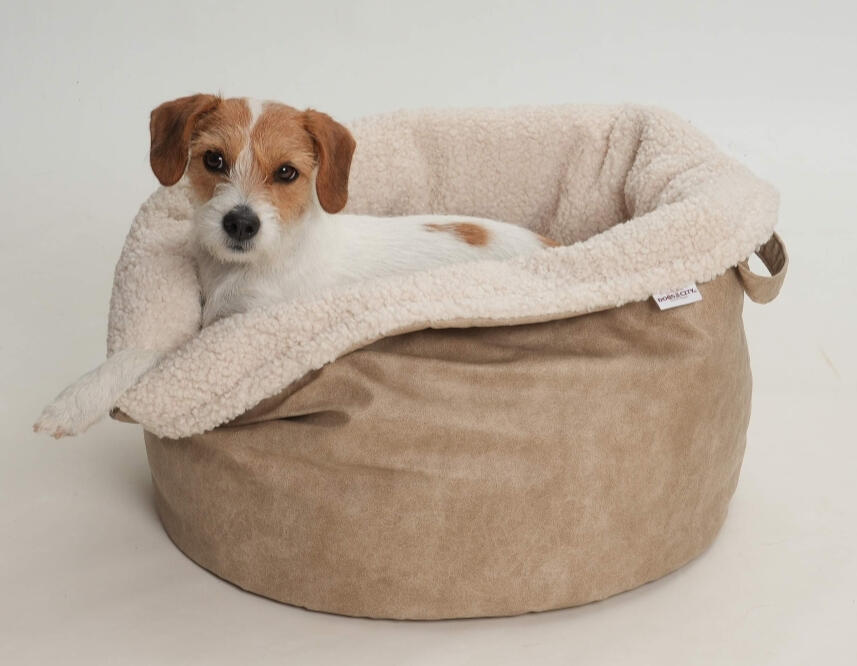 Dogs in the City - Hundekörbchen Shopper Little Basket Saddle gravel