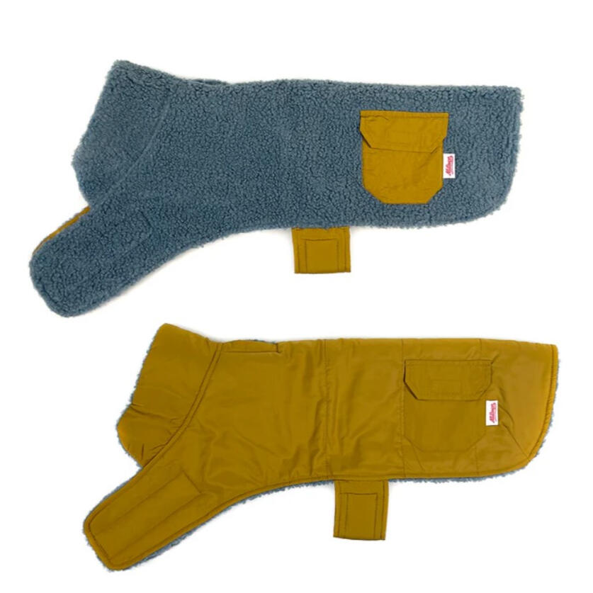 Milltown Brand - Dog Reversible Teddy Fleece/Puffer Coat