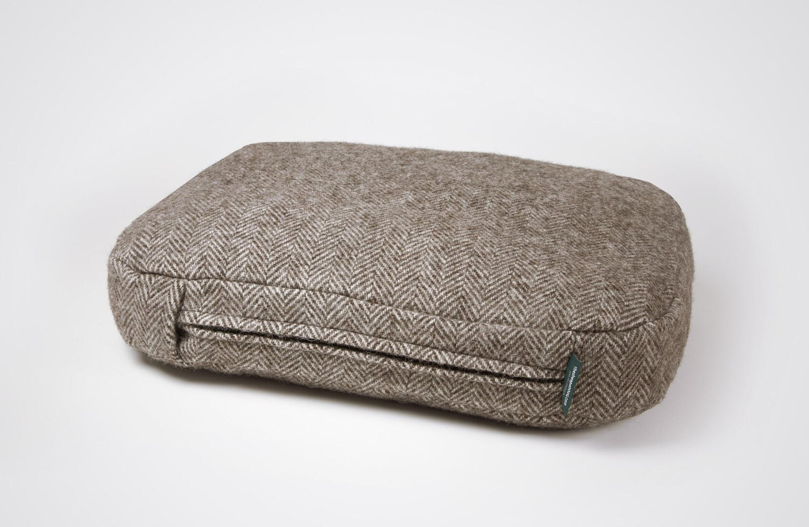Herringbone Wool Dog Bed Cushion
